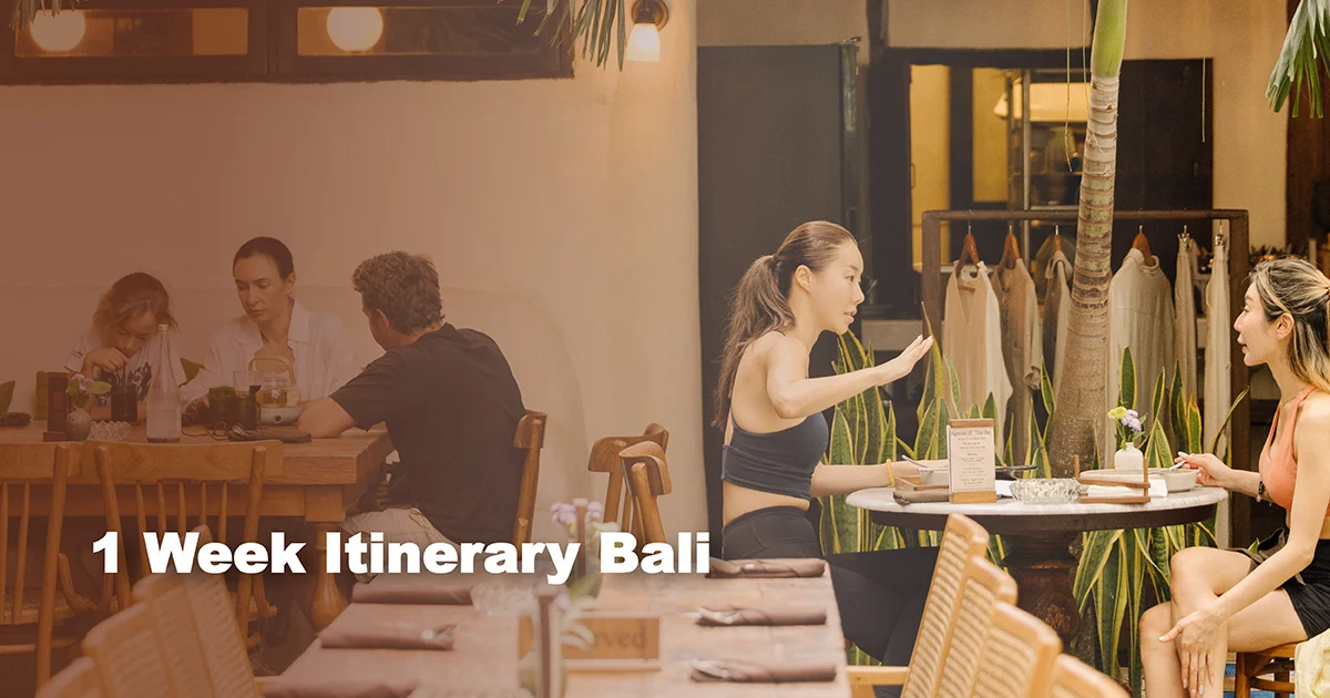 1 week itinerary bali